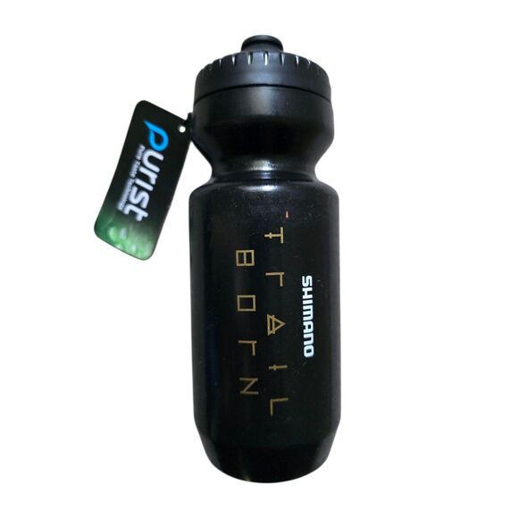 Shimano Cycling Water Bottle Trail Born Black Outdoor Biking Race Athlete NWT - Picture 1 of 3